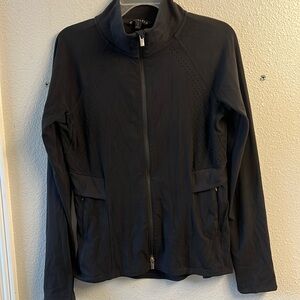 Athleta Chakra Jacket In Powervita Yoga Mesh | Black Size Small